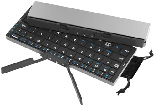 Tastiera Bluetooth pieghevole, portatile universale per iPad, Android, tablet e telefoni Xiaomi, compatto multi-dispositivo wireless