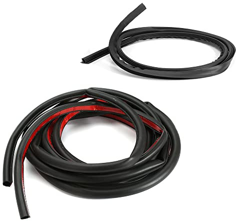 5 Meter Auto Türdichtung Vorne Dichtungsstreifen 16 x 16 mm und 1,6 Meter Armaturenbrett Dichtung Kompatibel mit VW Transporter T5 T6 2003-2015