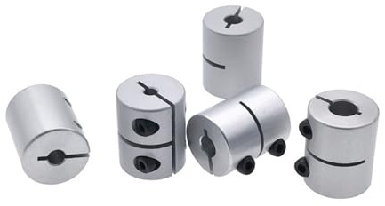 Acoplador de eje rígido D20L25 de 4/5/6/6,35/7/8 mm for impresora 3D, aleación de aluminio, con husillo de avance(8x8)
