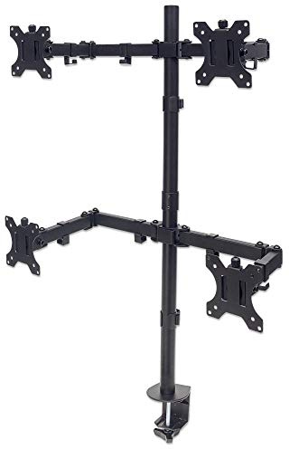 Manhattan 461566 soporte de mesa para pantalla plana 81,3 cm (32) Abrazadera Negro - Soporte para televisor (Abrazadera, 32 kg, 33 cm (13), 81,3 cm (32), 100 x 100 mm, Negro)