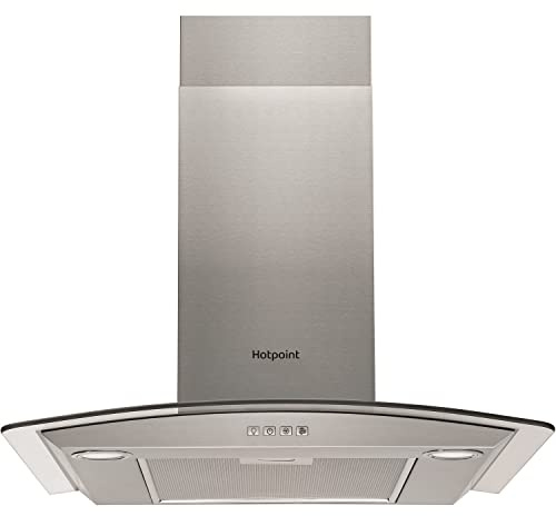 Hotpoint 70cm Curved Glass Cooker Hood - Stainless Steel
