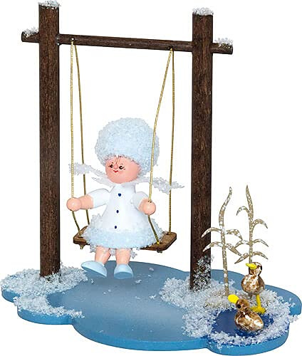 Drechslerei Kuhnert Schneeflöckchen mit Schaukel - 8,5 cm