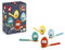 Janod - Egg Race - Game of Skill - 4 Spoons and 4 Wooden Eggs - Dexterity and Balance - FSC-Certified - Water-Based Paint - 3 Years + - J07729