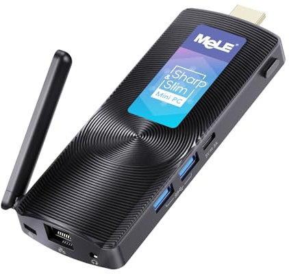 MeLE PCG02 Fanless Mini PC Stick, Celeron N4000 4GB 128GB with Windows 11 Home Micro Desktop Computer, HDMI USB3.0 Wi-Fi Gigabit Ethernet Portable SFF for Industrial IoT