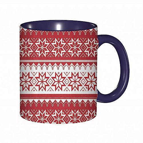DHAEY Mug porcelaine fine Motifs traditionnels suédois norvégiens Stitch Needlework Pattern Vintage Image |Mug humour pour collègue, amis, copains, frères et soeurs |Mug original avec