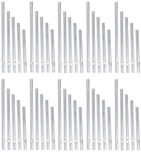 IWOWHERO 50 Tubes Aluminium pour Carillon Éolien Fournitures De Bricolage pour Créer des Tubes De Vent Décoration D'Extérieur Et Pendentifs DIY
