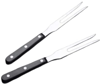 2 PCS Fourchette à viande ，Fourchette à Découper ， Fourche à Barbecue ，Fourchette de Service de Gril ，Fourchette à Viande bois ，Fourche à Barbecue avec Poignée