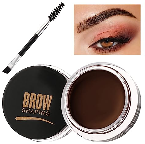 EONFAVE Gel per sopracciglia impermeabile, a lunga durata, gel per sopracciglia, con pennello, altamente pigmentato, colore per sopracciglia, leggero, non grasso, gel per sopracciglia (03 marrone