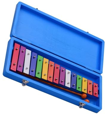 15 Tasten Glockenspiel Xylophon Bunte Musikalische Schlaginstrumente Koffer Schlägel Für Musikgefühl