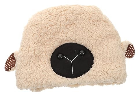 TOYANDONA Plüsch Schafsohrenmütze Für Erwachsene Und Kinder Beige Lambswool Mütze Warmes Cosplay Kostümzubehör Für Halloween Weihnachten Und Fotografie