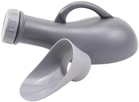Urinale für Männer und Frauen, 800 ml dicke Plastik Bettpfanne Flasche mit Schraubdeckel, auslaufsichere tragbare Trichter-Pinkelflaschen, Urinsammelbehälter für unterwegs, tragbare Unisex-Urinale