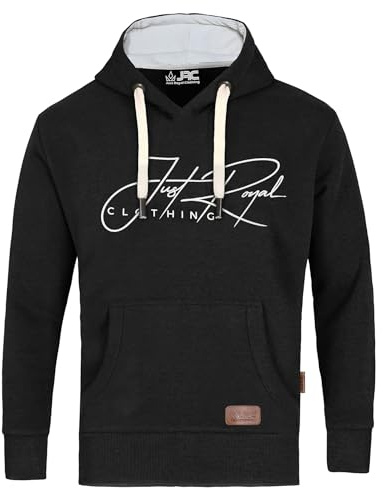 JRC Just Royal Clothing Mens Pullover Fleece Hoodies with Thermal Hood Inner, Casual Hooded Sweatshirt Tops with Kangaroo Pockets