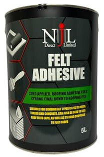 Njl Bitumen Roof Felt Adhesive Black 5L