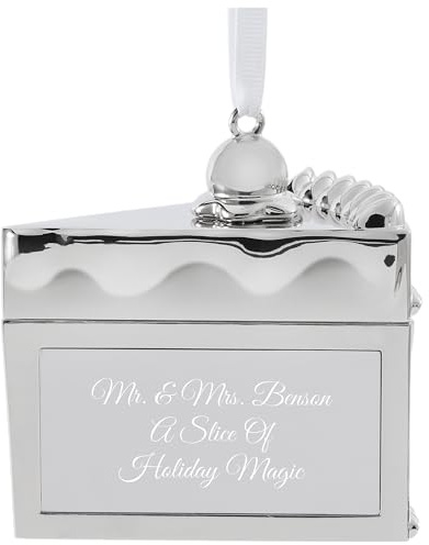 Things Remembered Engraved Cake Slice Ornament (Free Customization)