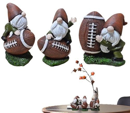 Football Gnomes Decorations For Home Funny Resin Hand Painted Decorative