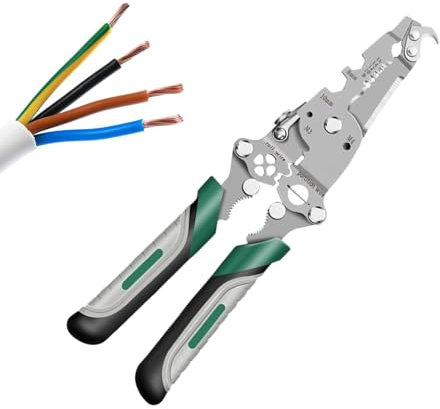 Abisolierzange, Abisolierwerkzeug | Professionelles Einstell-Abisolierzangen-Set,Tragbares Kabel-Crimp-Abisolierwerkzeug zum Abisolieren und Schneiden