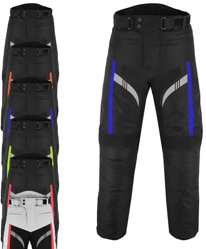 Vaster Moto Pantalones de Moto Hombre, Pantalones Protectores de Tejido Cordura Impermeables, Pantalones de Moto con Armadura extraíble