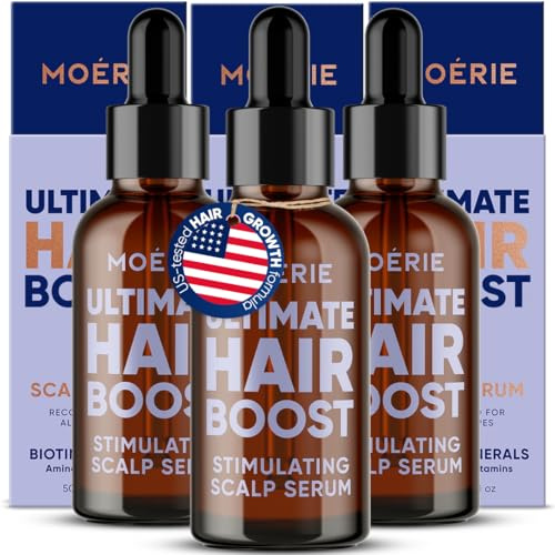 MOERIE Hair Growth Serum - zum Haarwachstum beschleunigen & gegen Haarausfall bei Frau - Haarwuchsmittel Kopfhaut Serum - Haar Wachstum Haarserum Öl - Anti Haarausfall Haaröl