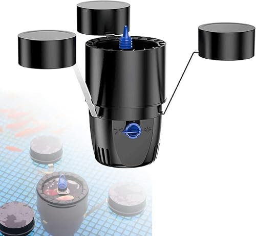 WQZzjm Automatic Pool Surface Cleaner Floating Skimmer, 2 In 1 Suction Skimmer for Pools with 3 Fountain Modes, for Pond Waste Disposer with A Pool Surface Of 25m2