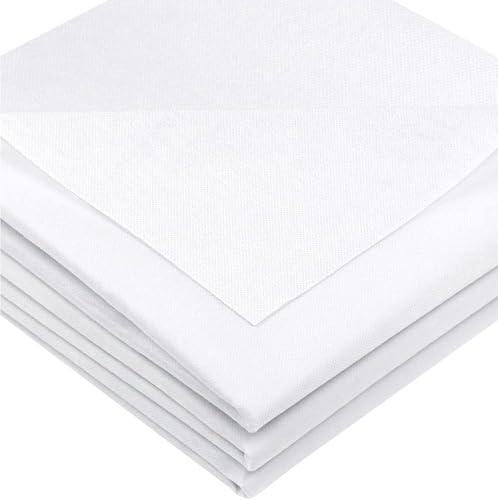 Surviguard Ironing Fleece Fabric 100 x 100 cm, 50 g/m² Ironing Insert, White, Non-Woven Fabric Insert, Lightweight Insert for Ironing on for Sewing Crafts, Crafts, DIY, Embroidery
