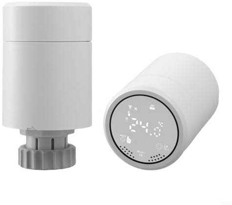 Thermostat de radiateur à écran tactile avec commande vocale et fonctionnalité programmable pour Tuya (A)