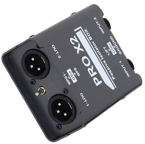 BUBEFSKD Scatola Isolatore Uditivo con Isolamento Uditivo 2CH Che Elimina Le Interferenze Elettriche Che Bloccano Stereo Domestici Eliminando Rumore