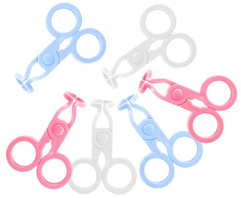 CIYODO 6pcs Lens Tweezers with Eyelid Opener Clips Portable Lens Remover Tools in White Pink Blue Easy to Wear and Remove All Types of for Travel and Daily Use
