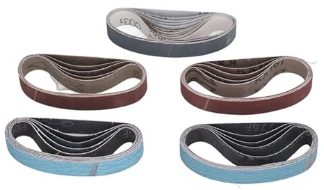 30PCS Sanding Belts Assortment Sharpener Sandpaper Belt Set 80 120 240 400 800 1000 Grit (3/4in 12in)