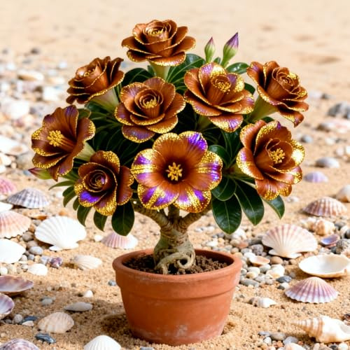 Rosa del deserto bonsai Per fioriere,Adenium obesum vera,Capolavori in vaso di premium,rapida crescita brillante,eleganti,Bellezza Ambiente,Garden stakes.-1unità-B
