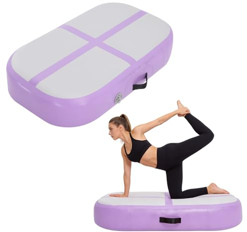 ARATERVIO Aufblasbare Air Track Matte 100×60×20 cm – Gymnastikmatte Trainingsmatte aus PVC, 20 cm Dicke Turnmatte für Yoga, Turnen, Tanz & Fitness Training (Ohne Pumpe)