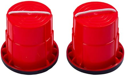 harayaa 2 Teiliges Set Laufstelzen, Balance Trainingsspielzeug, Eimerstelzen, Stepper Set, Rutschfestes Design, Geeignet für Kinder, Sensorische Integration, Rot