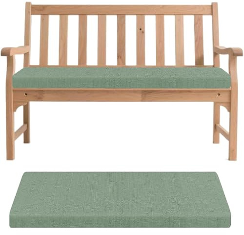Generisch Bankauflage- Abnehmbarem Sitzkissen Banks, rutschfeste Gartenbank Auflage Waschbar Sitzauflage für Innen Outdoor Fensterbank Couch ban k Eckbank Auflagen,Grün,150x50x5cm