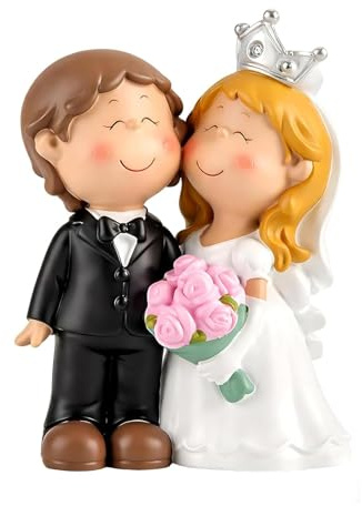 Figura Decorativa de Pareja de Novios Decoración para Tarta de Boda Decoración del Pastel Resina Figuras de Pareja de Novios Figuras de San Valentín