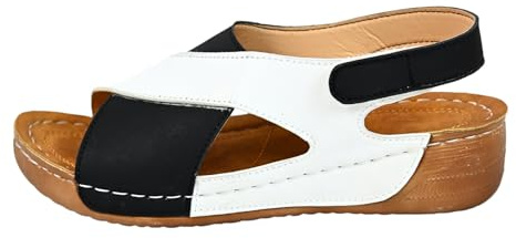Genérico Sandalias Mujer Verano Ortopédicas Comodas Plataforma Zapatos Deportivas Antideslizantes Sandalia de Playa con Tacón de Cuña Zapatillas con Punta Abierta Transpirables