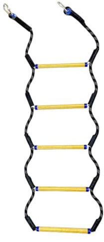 Boat Rope Ladder | 5-Step Boat Rope Ladder Extension | Assist Boat Folding Ladder Kayak, Canoe, Pickup Box, Climbing Ladder with 2 Hooks