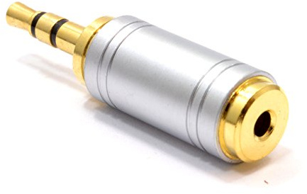 kenable 2.5mm Socket to 3.5mm Plug Stereo Headphone Audio Cable Adapter All Metal