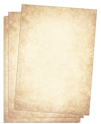 Edition Seidel Premium Briefpapier Vintage Altes Papier 50 Blatt DIN A4 120g/qm Motivbriefpapier Mittelalterliches Bastelpapier Urkunde Urkundenpapier Optik ähnlich Pergamentpapier