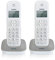 Brondi Gala Twin Telefono Cordless, Bianco/Grigio