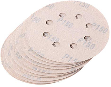 Abwan Lot de 10 disques abrasifs abrasifs pour meulage à sec 125 mm, grain 240, multicolore