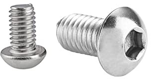 Viti a testa bombata con esagono incassato, in acciaio inossidabile A2/304, con filettatura M3/M4/M5/M6/M8/M10