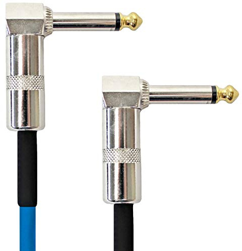 keepdrum GC028 Patchkabel 6,3mm Klinke Winkelstecker 60cm blau