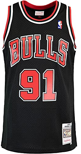 Mitchell & Ness Swingman Dennis Rodman Chicago Bulls 97/98 Trikot (XL, Black)