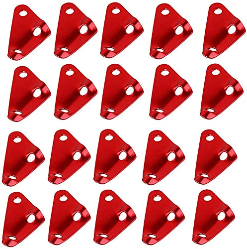 LATRAT 20 tensores de cuerda de aleación de triángulo de aluminio, accesorios para tienda de campaña, Guyline Cord, ajustador Guyline para tienda de campaña, senderismo, camping