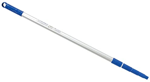 Tradineur - Palo para distintos usos, mango telescópico de hasta 3 m de aluminio. Extensible 3 metros con rosca. Limpieza profesional de zonas de difícil alcance.