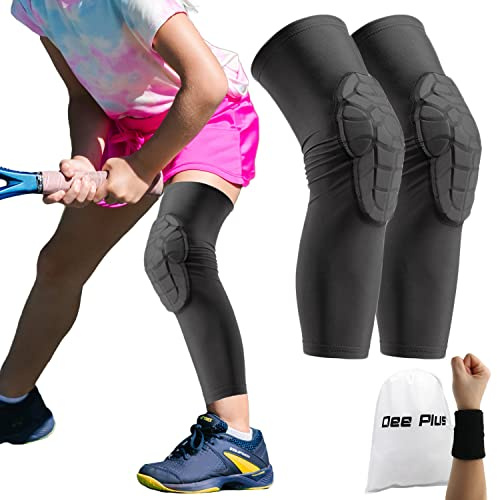 Dee Plus Ginocchiere per bambini da 5 a 15 anni, protezione per ginocchiere e gomiti a compressione per bambini, per pallavolo, basket, baseball, calcio, ciclismo