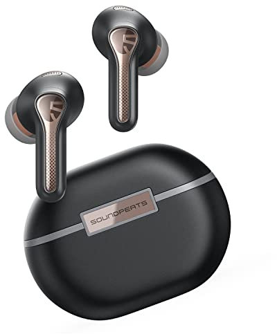 SoundPEATS Capsule3 Pro Écouteurs Bluetooth sans Fil Hi-Res Audio avec LDAC, Écouteurs Réduction de Bruit Active Intra-Auriculaires avec 6 Micros, Mode Transparence, 52 Heures d'Autonomie Noir