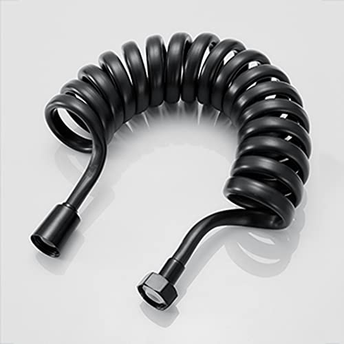 BiaoTeng Brauseschlauch 5m teleskopischer duschschlauch brauseschlauch grau duschschlauch schwarz 3m Für Die Terrasse,Schwarz,3m