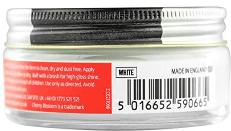 Cherry Blossom Footwear Renovating Shoe Cream Care Product, White, 50ml