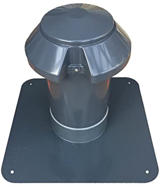 Flachdachlüfter, Bitumen- oder PVC-Flansch, Dachentlüftung, Abluft, Lüfter, DN 125, DN 150, DN 200, DN 250, DN 300 (DN 125 - PVC-Flansch)