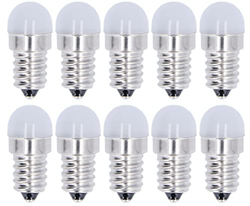 SEAFRONT 10 Stück E14-Birnen, Energiesparende Kleine Birnen, LED-Birnen, Warmes Weißes Licht, Kleine LED-Birnen für Deckenleuchte, Wandleuchte, 500 Lm, 1,5 W, 24 V